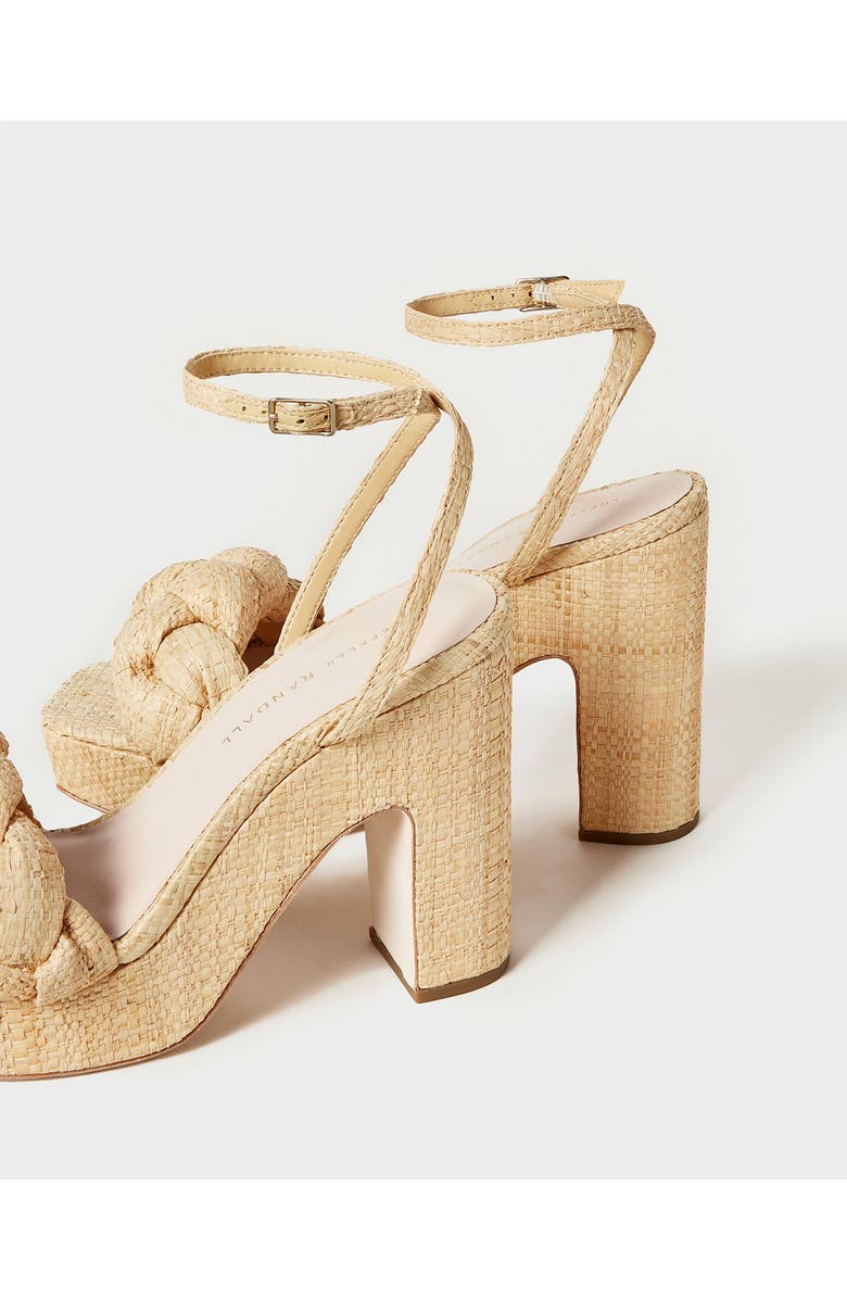 Loeffler Randall Fae Braided Raffia Platform Sandal, Alternate, color, Natural