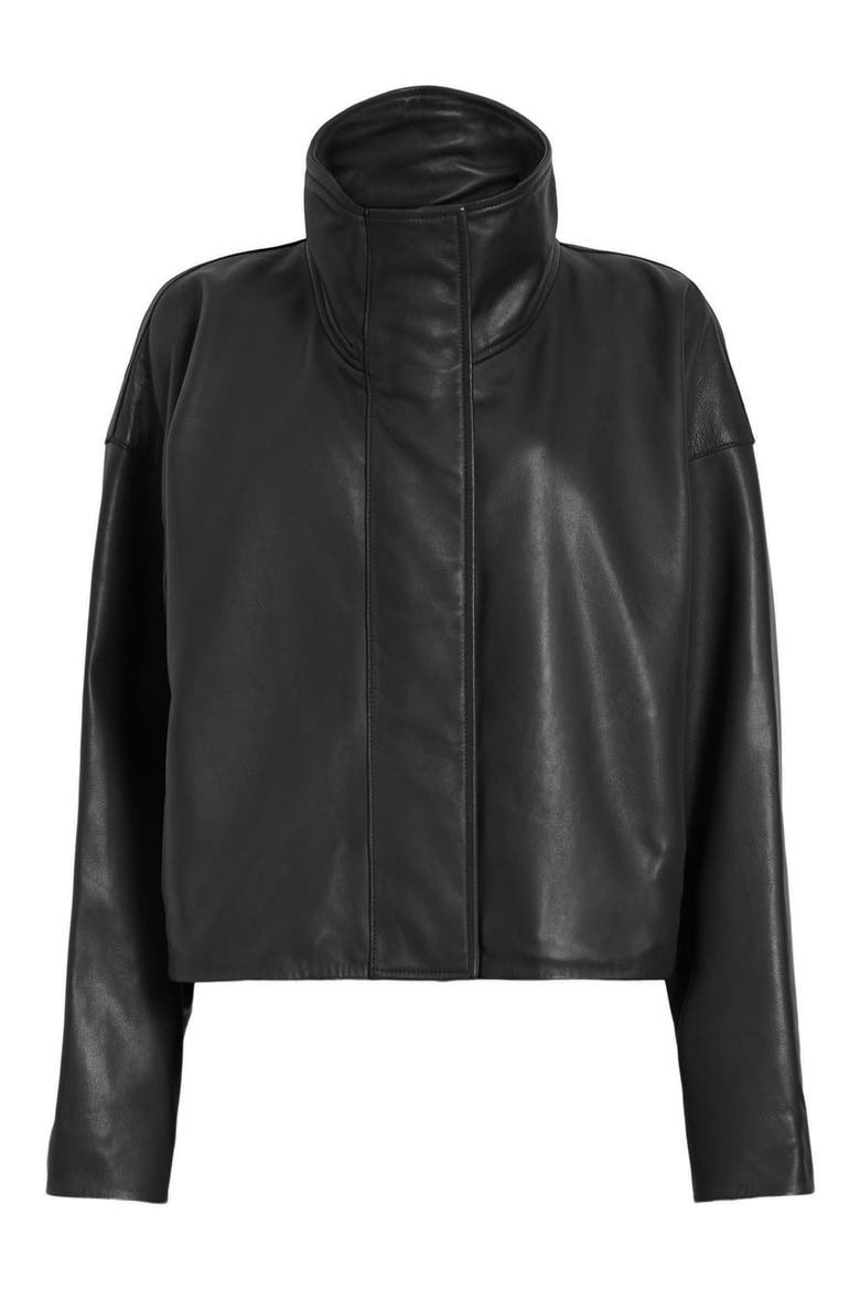 Ryder Leather Jacket, Alternate, color, BLACK