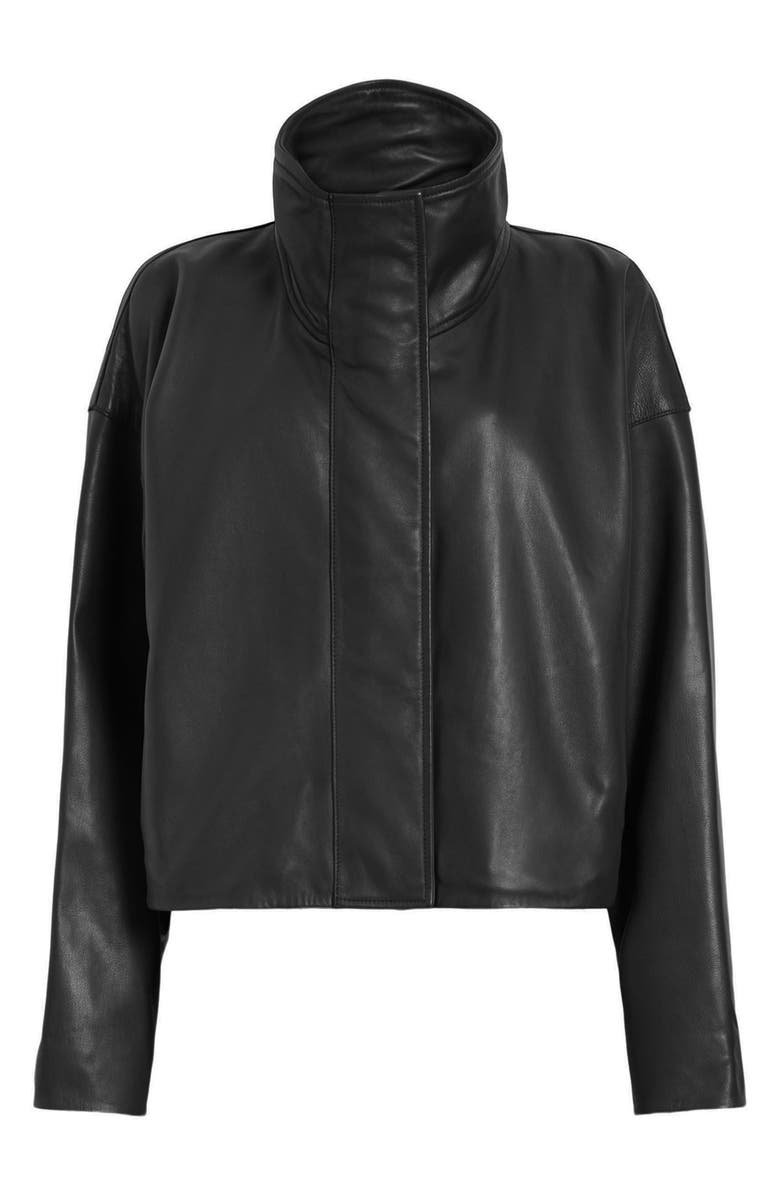 AllSaints Ryder Leather Jacket, Alternate, color, Black
