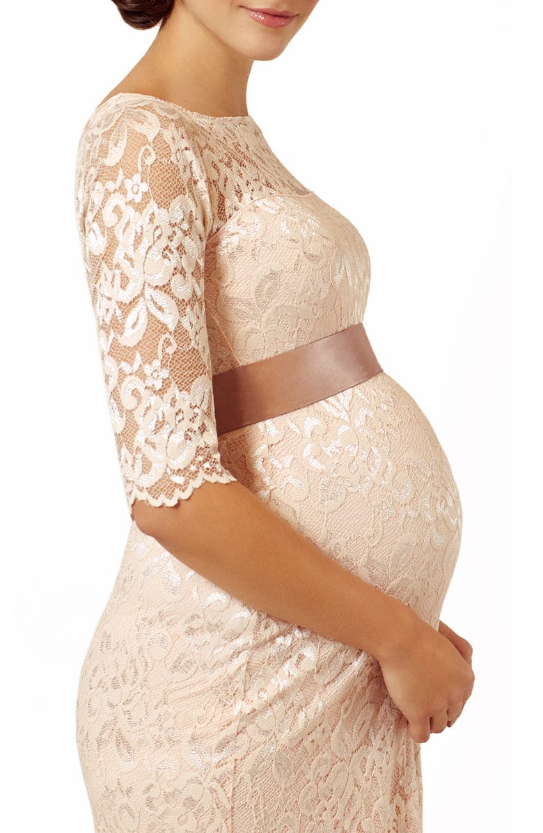 Tiffany Rose Amelia Lace Maternity Cocktail Dress, Alternate, color,