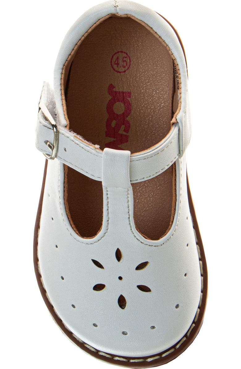 JOSMO Kids' T-Strap Flat, Alternate, color, White
