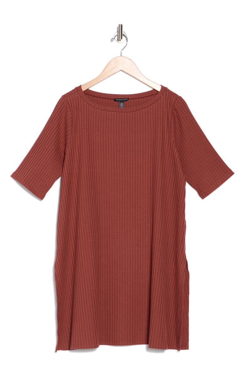 Eileen Fisher Bateau Neck Tunic Top, Alternate, color, 
