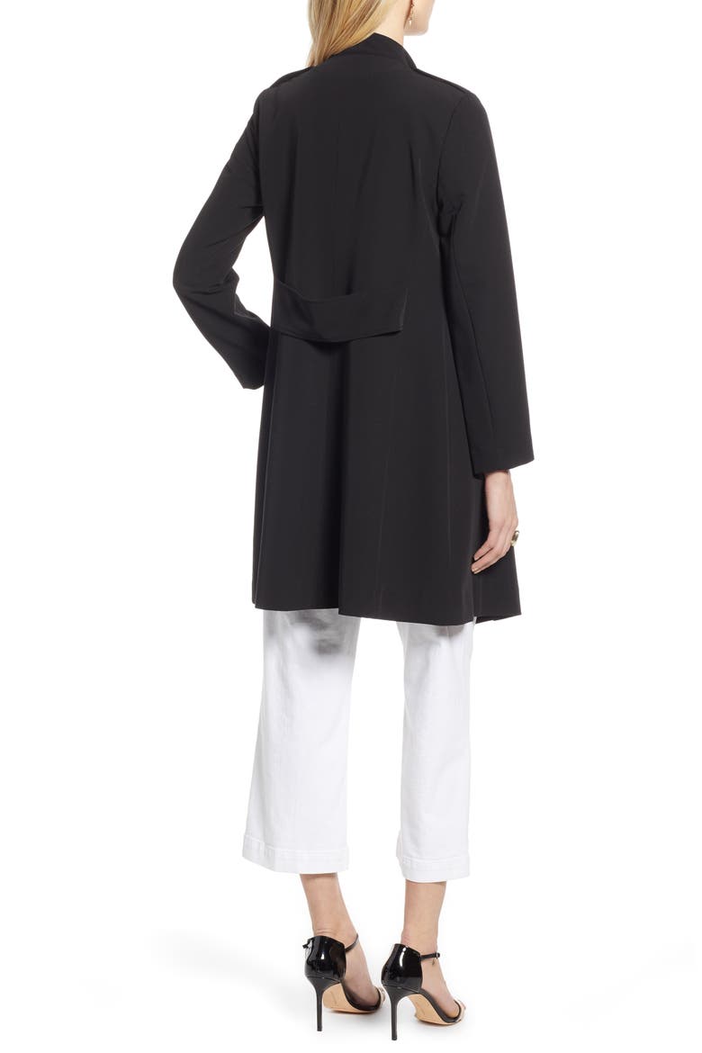 Drape Front Lightweight Jacket, Alternate, color, BLACK
