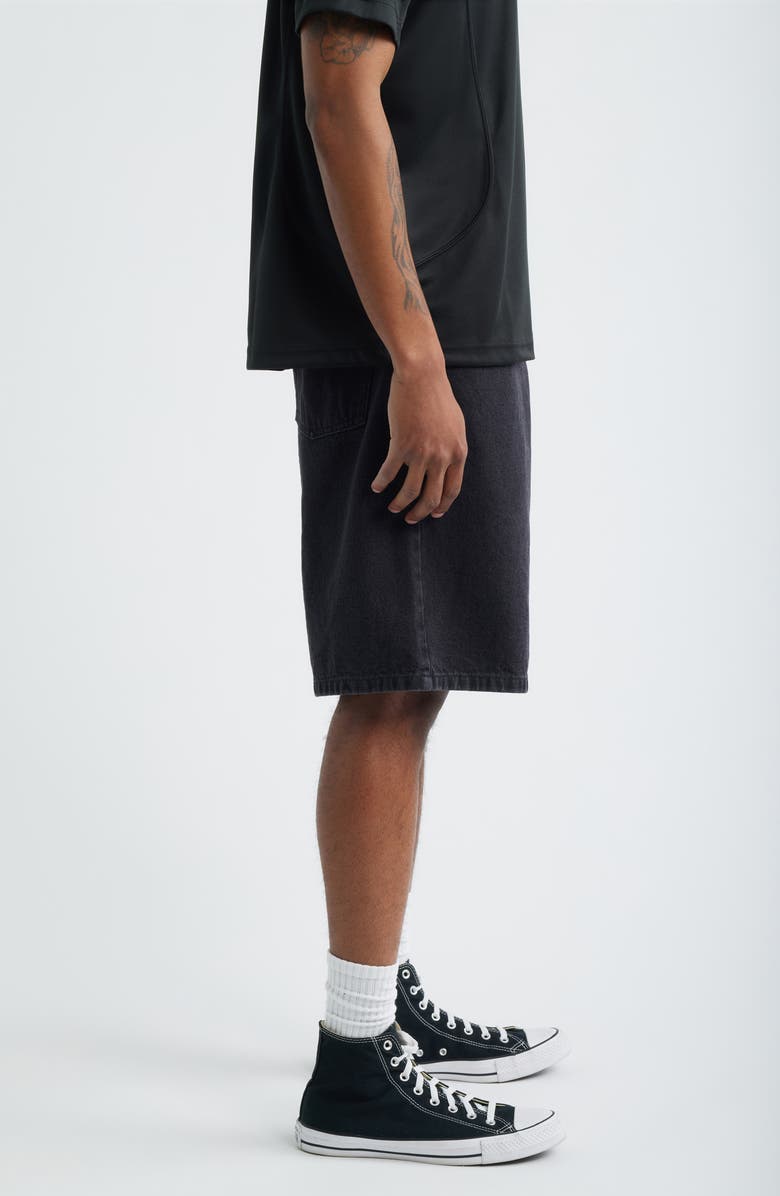 Obey Bigwig Baggy Denim Shorts, Alternate, color, Washed Black