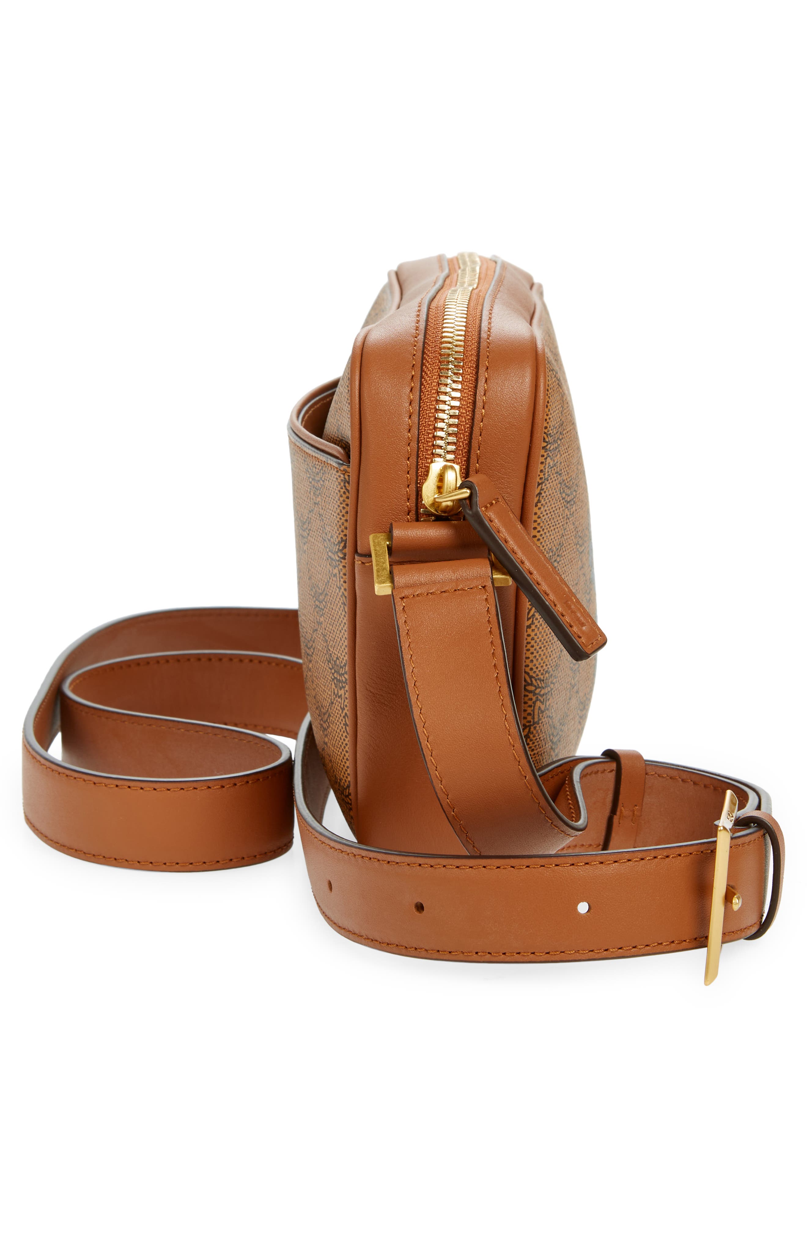 Small Himmel Lauretos Coated Canvas Crossbody Bag, Alternate, color, COGNAC