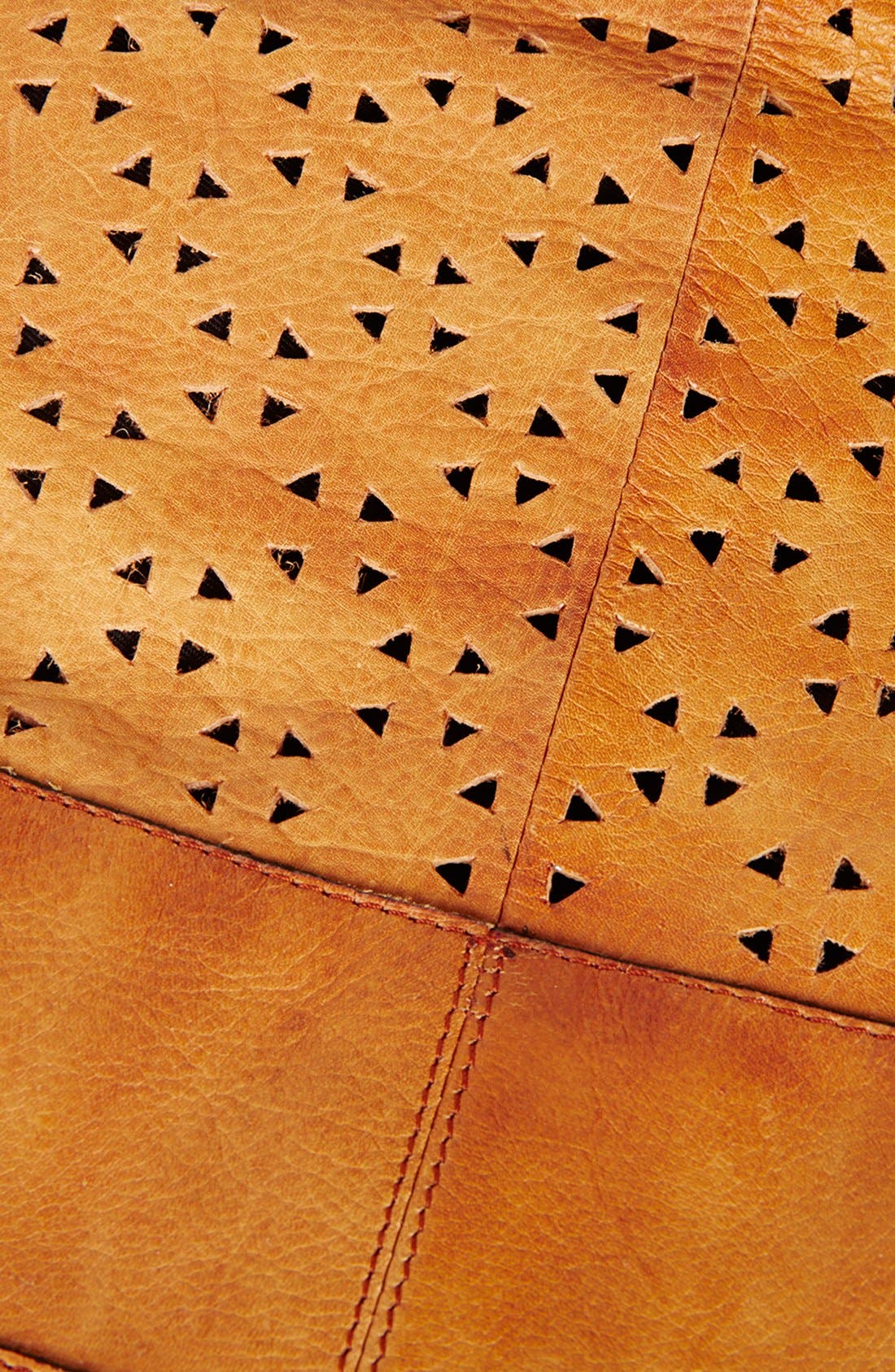 Perforated Leather Crossbody Bag, Alternate, color, TAN