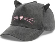 Capelli New York Kids' Washed Denim Kitty Baseball Cap