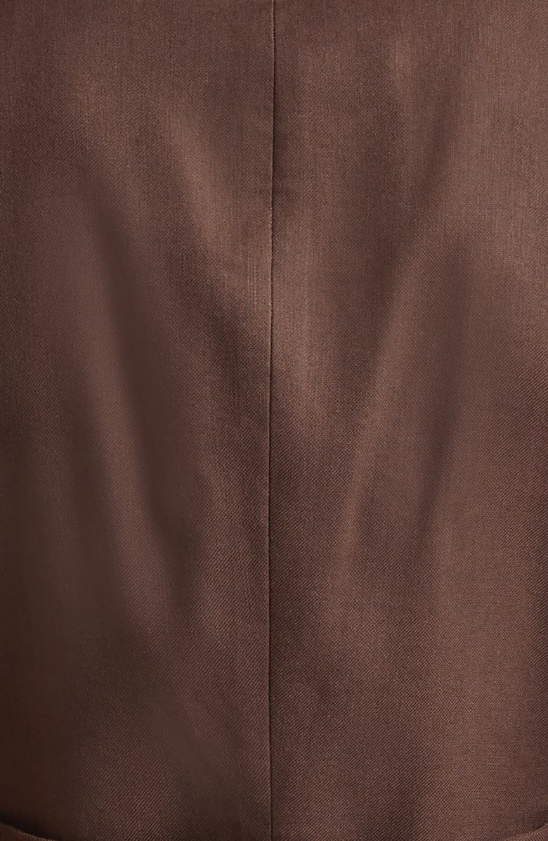 Veronica Beard Hartwell Linen Blend Vest, Alternate, color, Dark Mocha