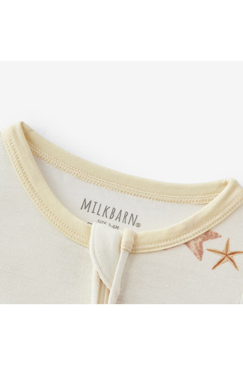 Luxe Stretch Zipper Pajama, Alternate, color, Starfish Dreams