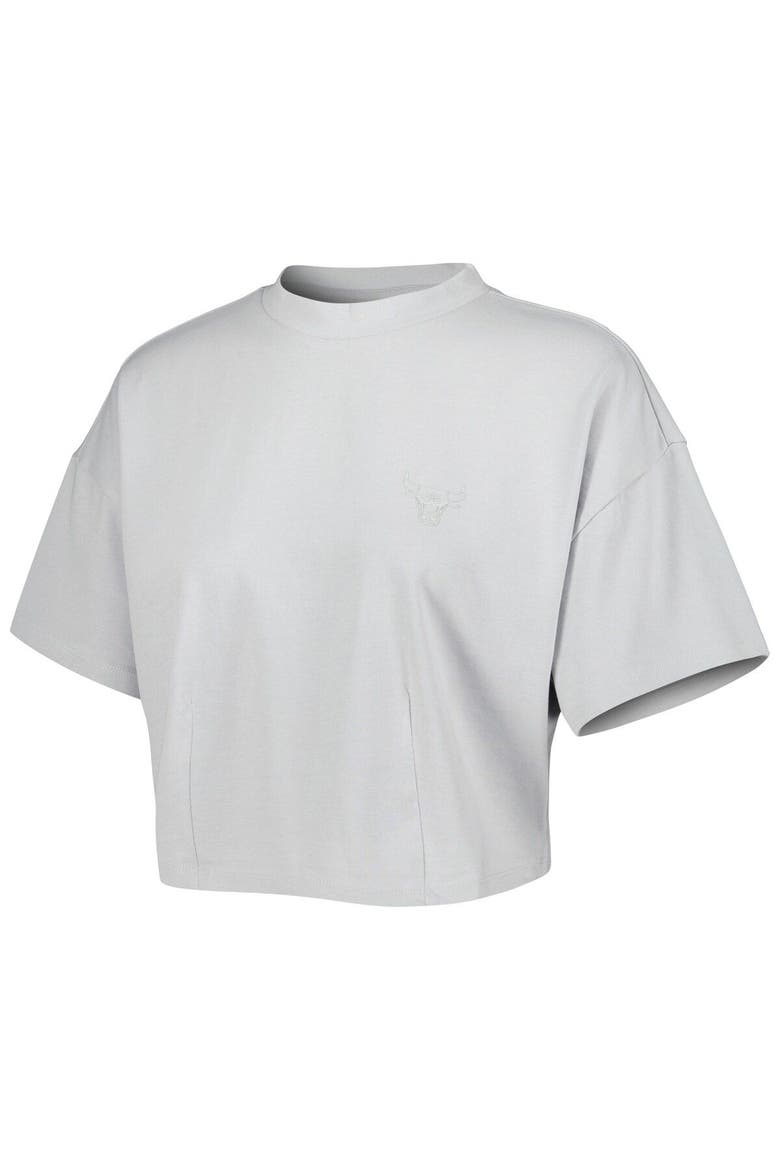 Men's Lusso Gray Chicago Bulls Nola Faded Tonal Cropped T-Shirt, Alternate, color, Gray