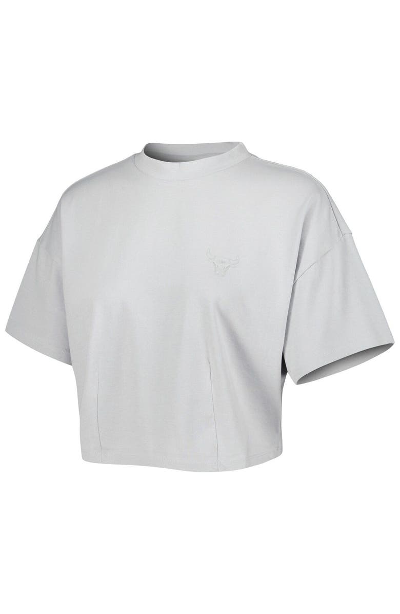 LUSSO Men's Lusso Gray Chicago Bulls Nola Faded Tonal Cropped T-Shirt, Alternate, color, Gray