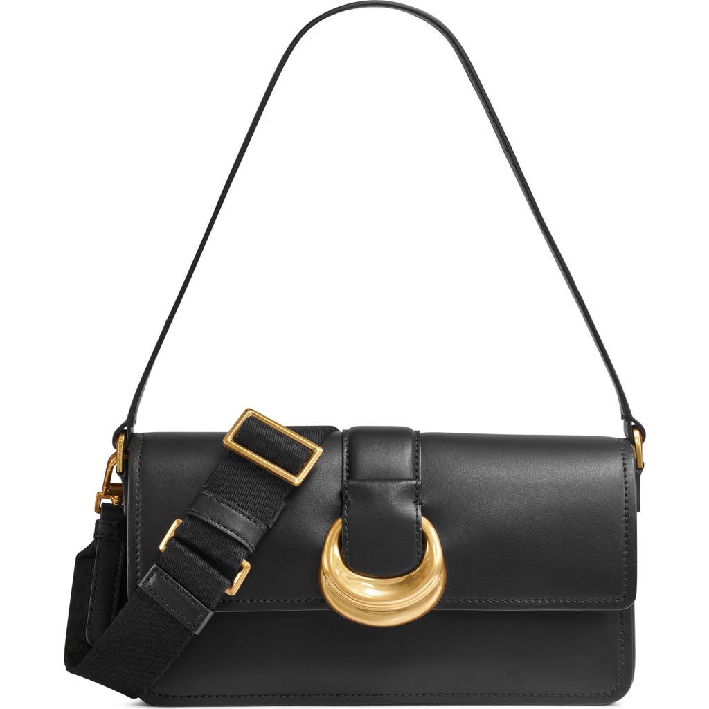 Donna Karan Valley Stream Buckle Shoulder In Black/gold