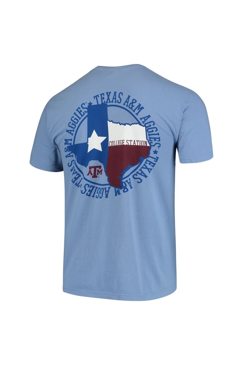 Men's Blue Texas A&M Aggies Flag Local Comfort Color T-Shirt, Alternate, color, Blue