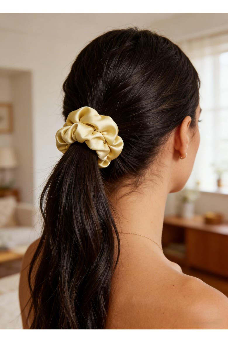 Pure Silk 3-Pack Scrunchies, Alternate, color, Darkblue