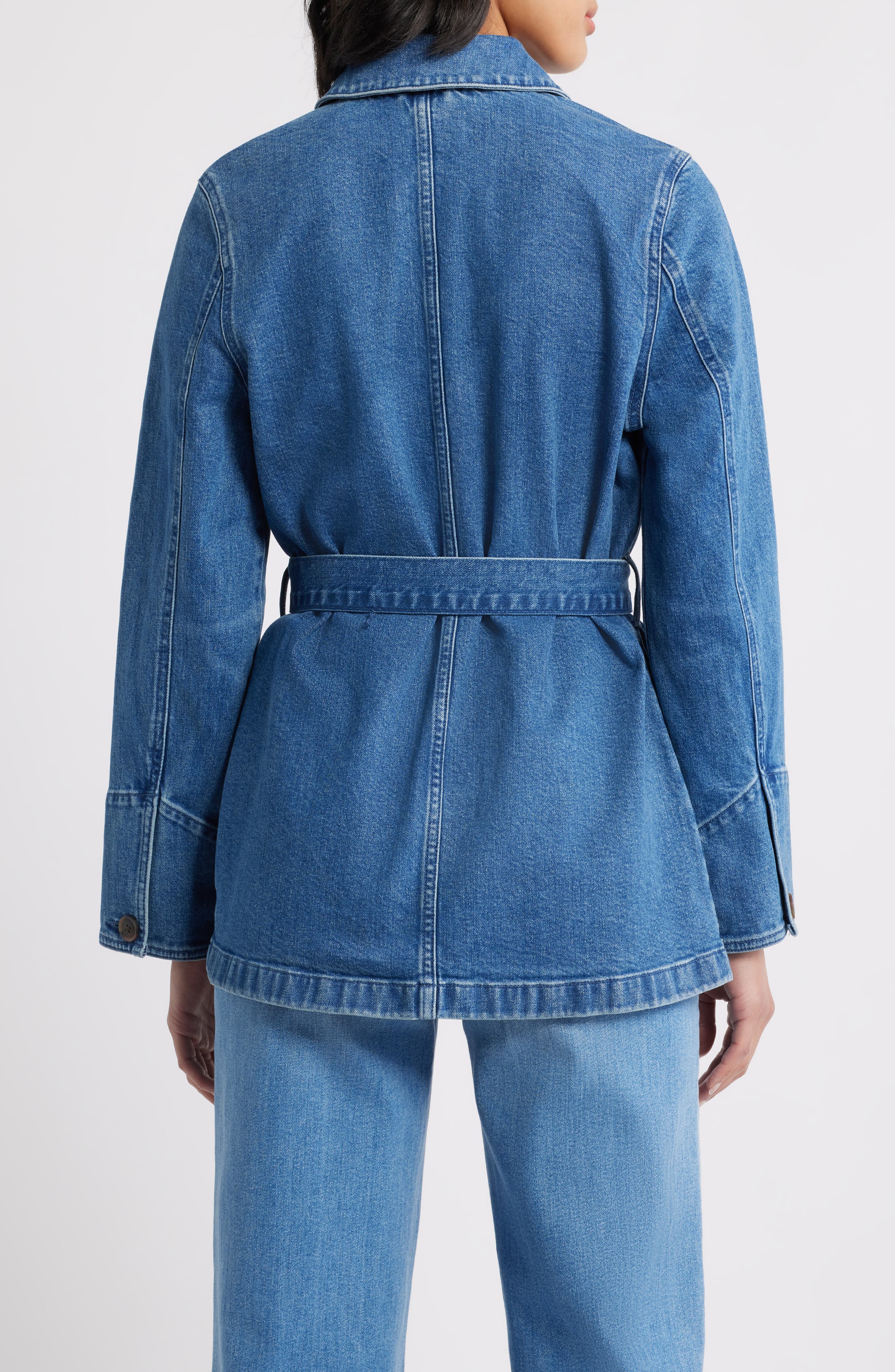 Belted Denim Chore Jacket - image 2