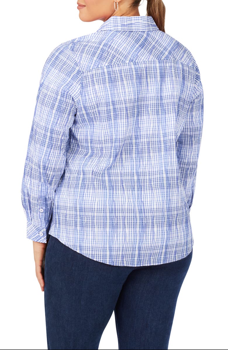 Foxcroft Hampton Plaid Non-Iron Button-Up Shirt, Alternate, color, 