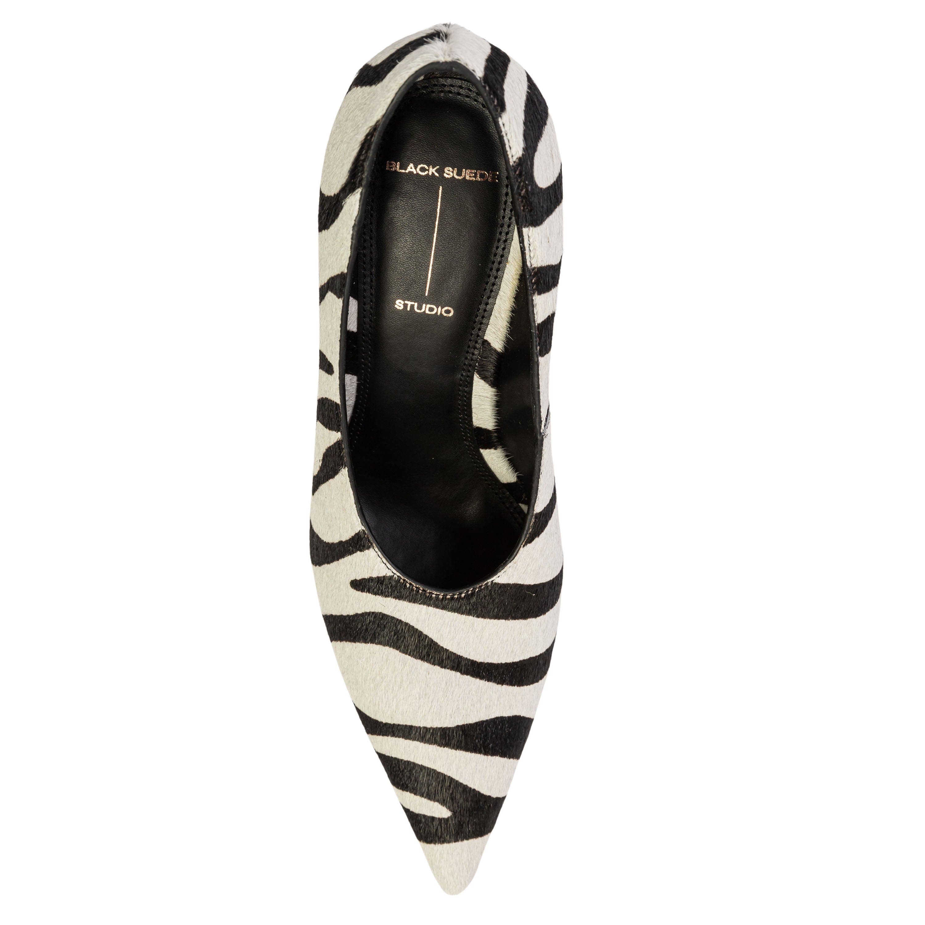 Jona 100 Ponyhair Pump, Alternate, color, Zebra Pony Hair