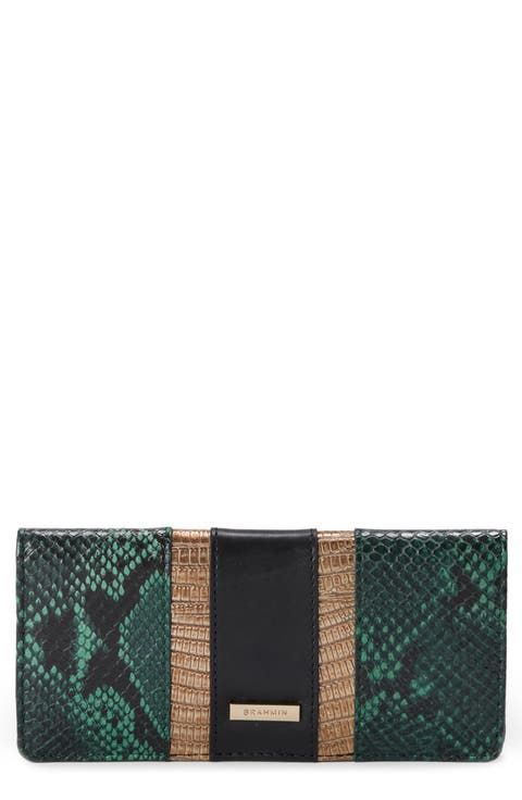 Ady Croc Embossed Leather Wallet