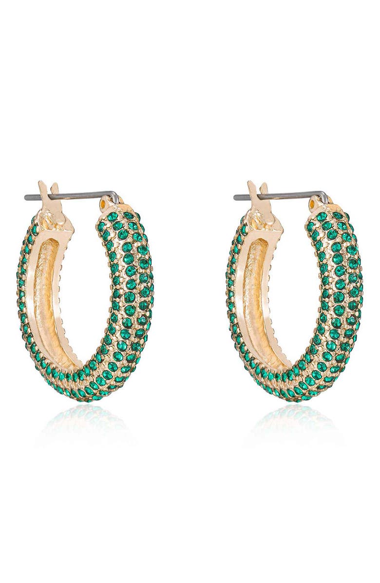 Ettika Cubic Zirconia Tube Hoop Earrings, Alternate, color, 