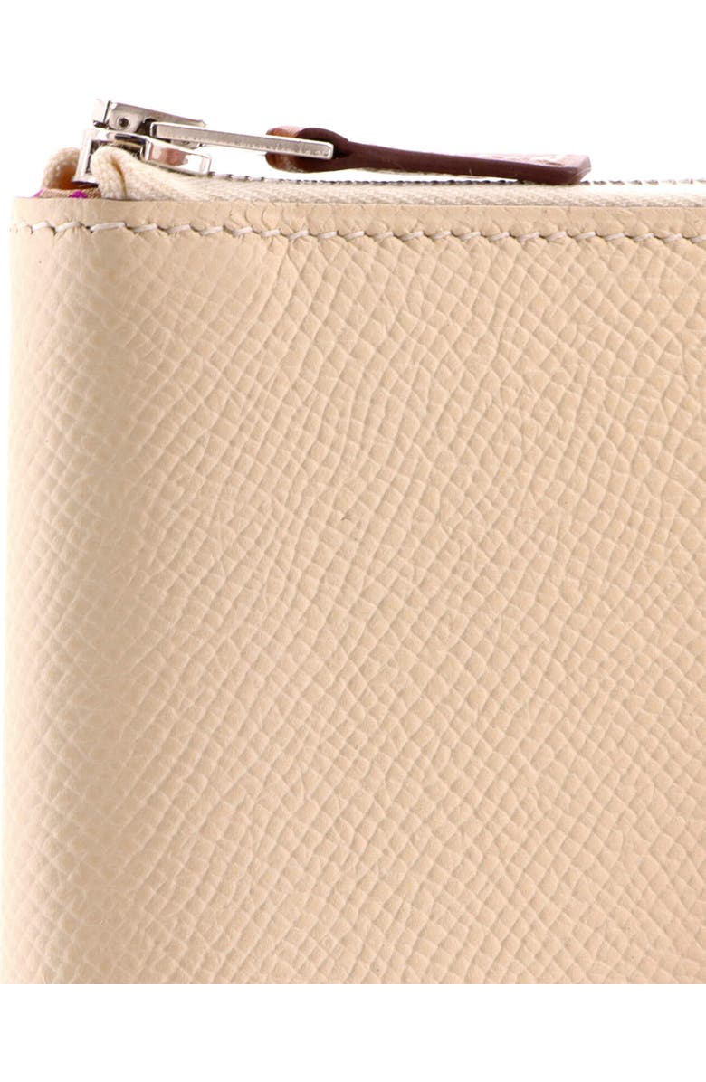 Pre-Owned Hermes Azap Zip Around Wallet Silk'in Epsom Compact, Alternate, color, Nata