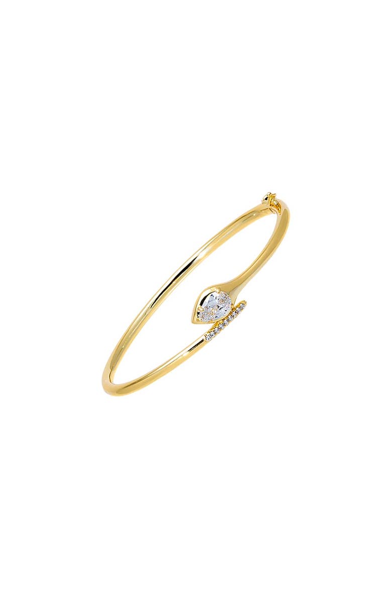 CZ Snake Head Bangle Bracelet, Main, color, Gold
