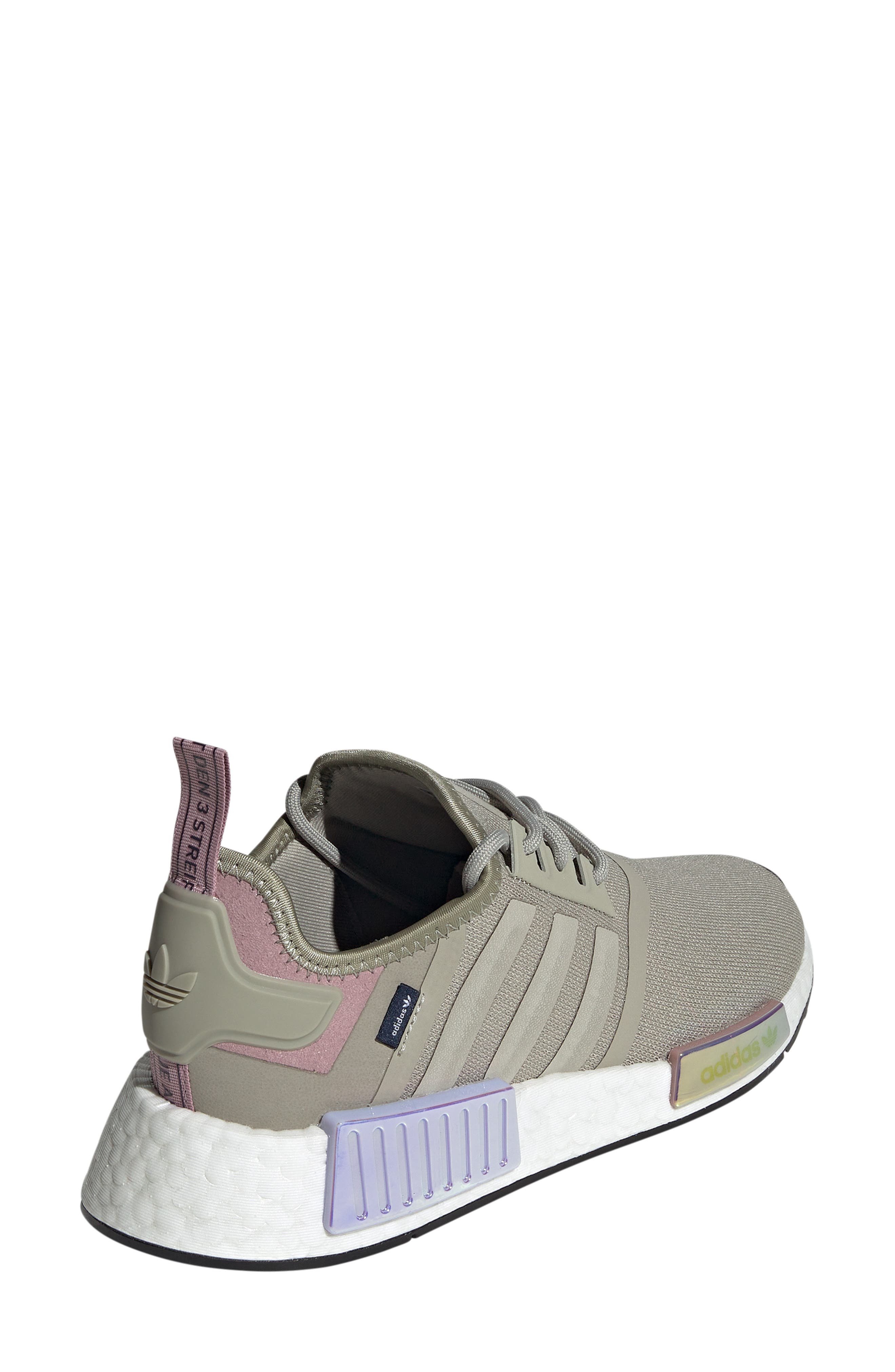 NMD R1 Sneaker, Alternate, color, FEATHER GREY/VIOLET TONE