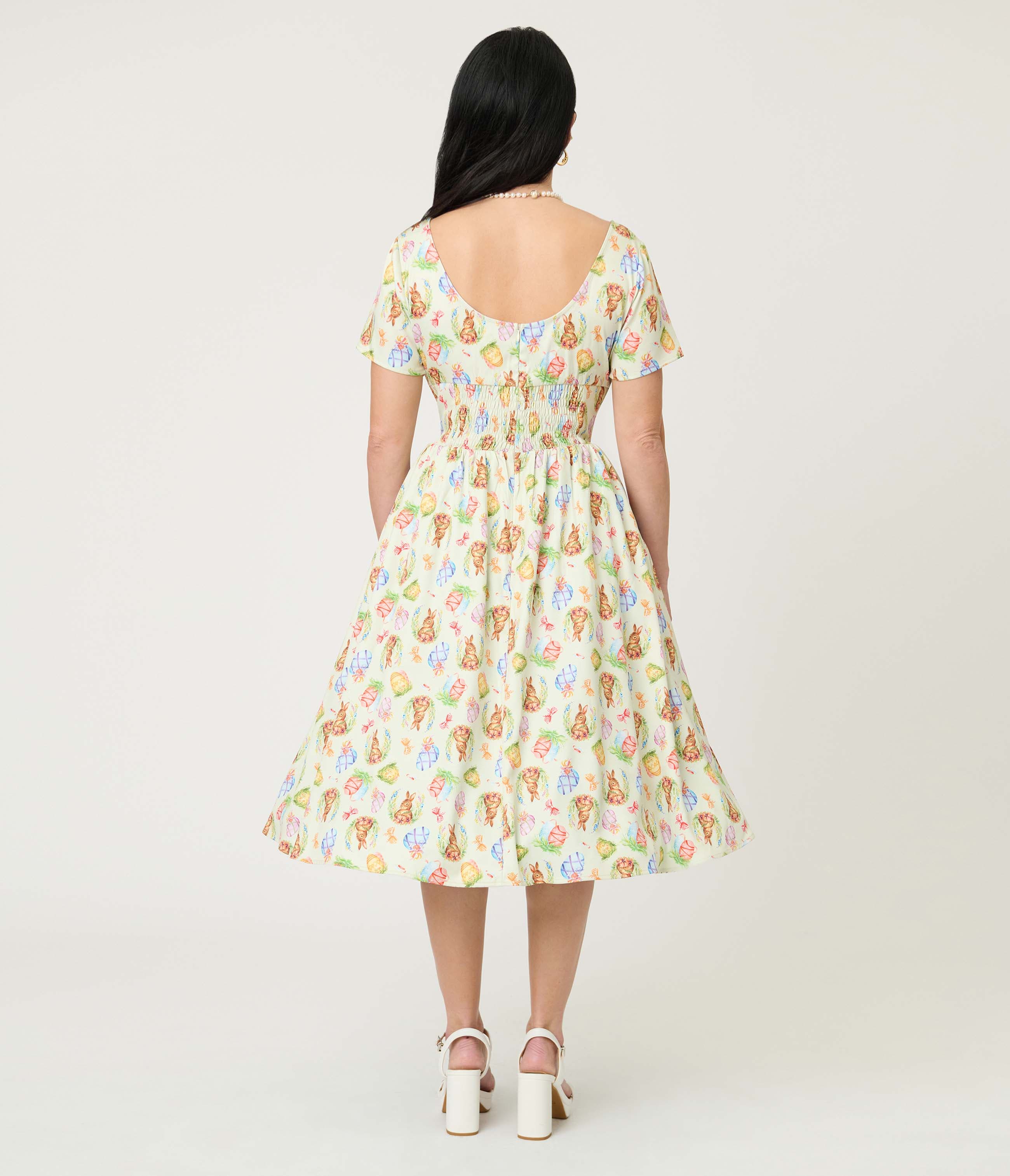 Smocked Back Swing Dress - image 4