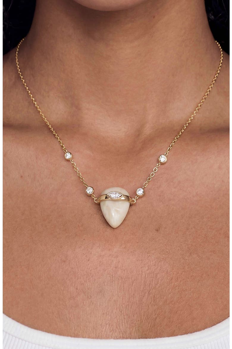 Solstice Pendant Necklace, Alternate, color, BONE