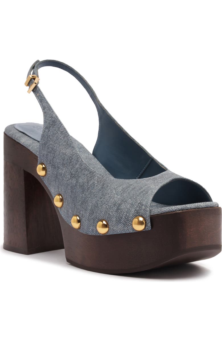 Schutz Rose Slingback Platform Sandal, Main, color, Infinite Blue