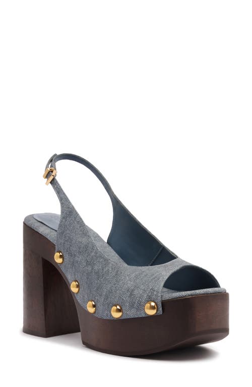 Schutz Rose Slingback Platform Sandal In Gray
