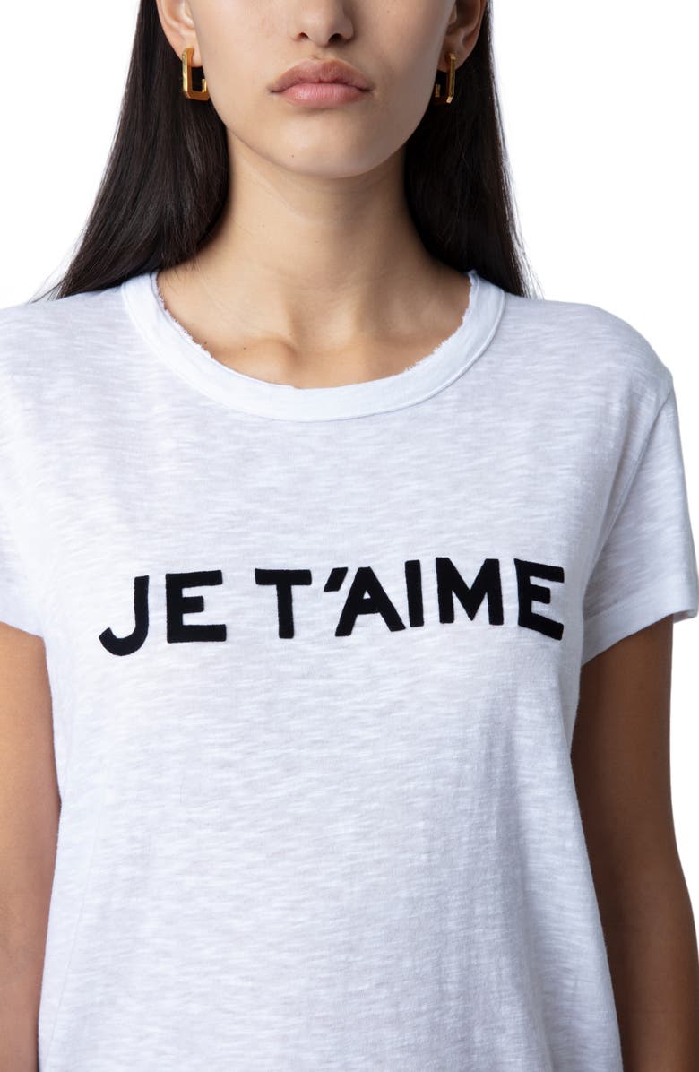 Zadig & Voltaire Je T'Aime Graphic T-Shirt, Alternate, color, 