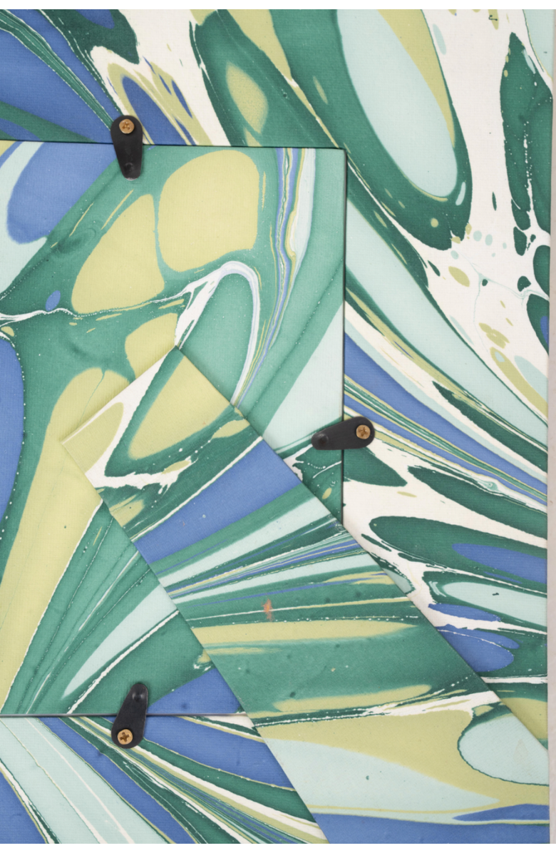 Inner Child Hand-Marbled Large Wall Picture Frame - 5x7, Alternate, color, Green