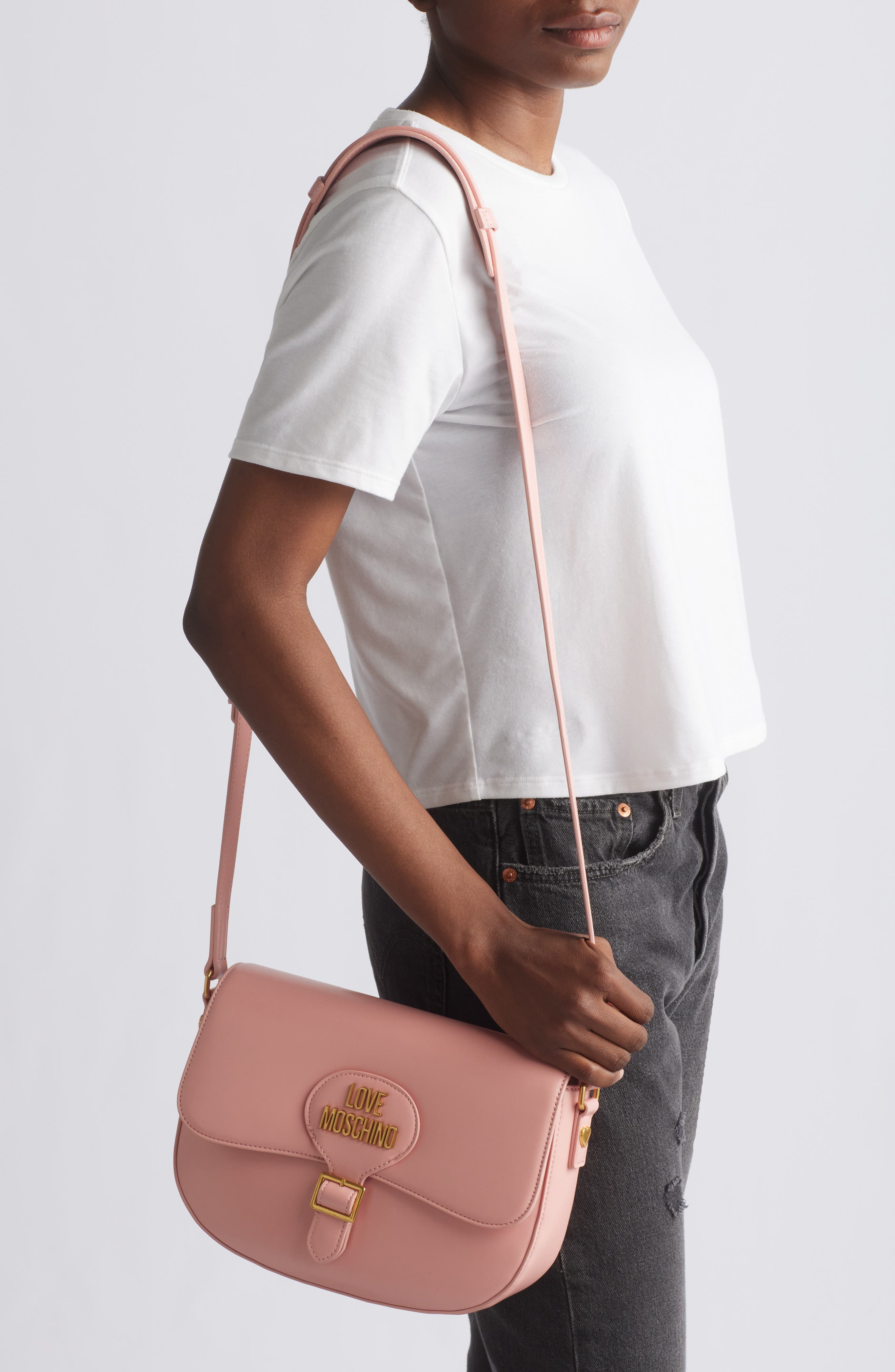 Love Moschino Quilted Crossbody Bag, Alternate, color, 