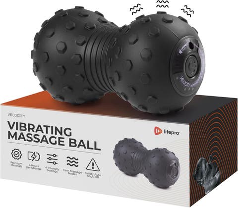 Velocity Vibrating Peanut Massage Ball  4Speed Deep Tissue Recovery Roller