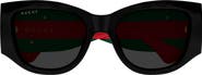 Gucci 55mm Cat Eye Sunglasses