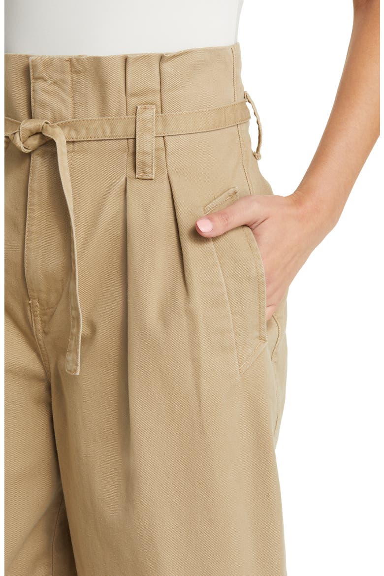 Paperbag Trench Trousers in (Re)generative Chino, Alternate, color, DRILL KHAKI