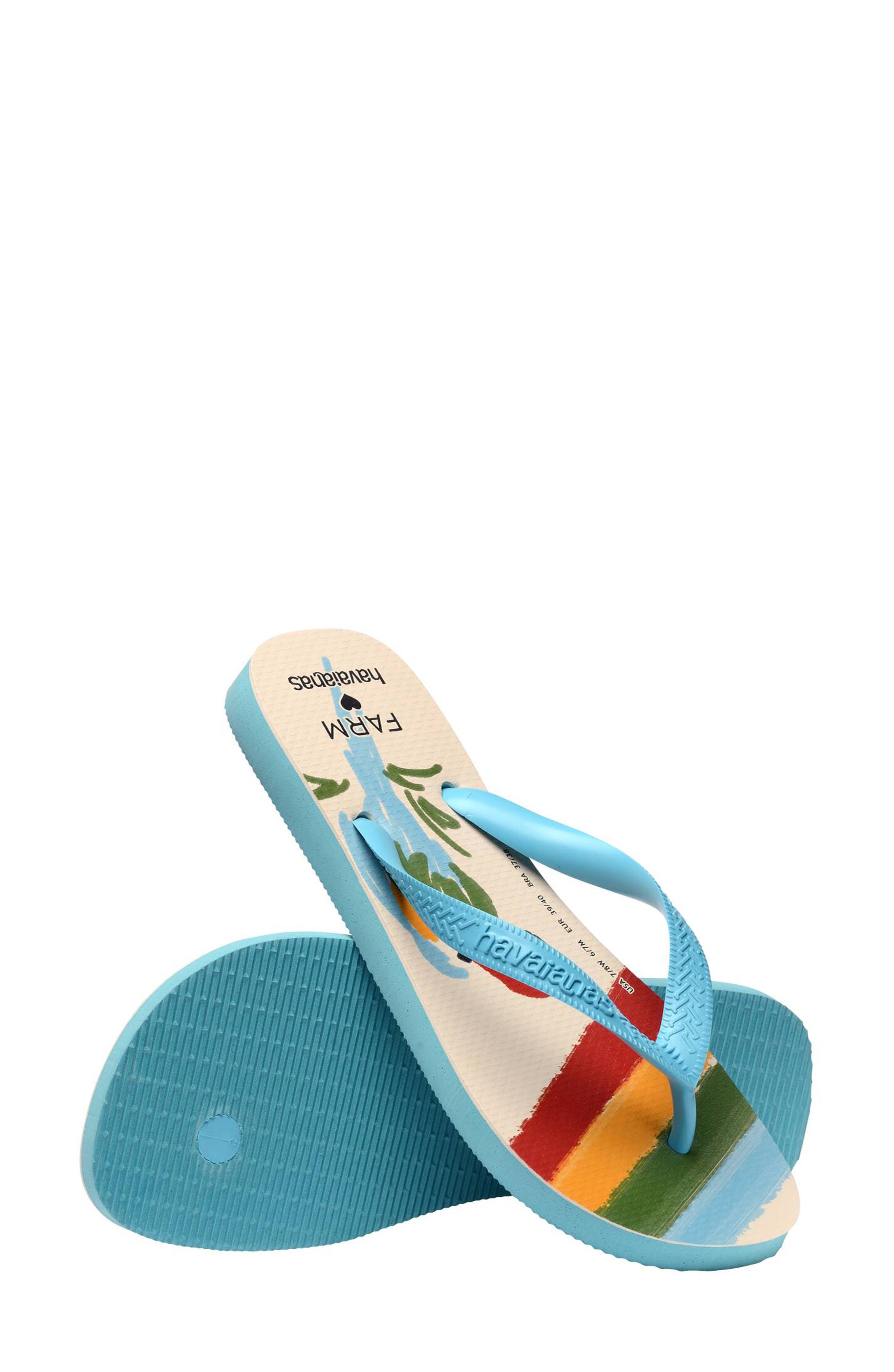 Havaianas x Farm RIO Flip Flop, Alternate, color, Blue