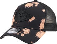New Era Men's New Era Black Kansas City Chiefs Bleached 9FORTY A-Frame Adjustable Hat