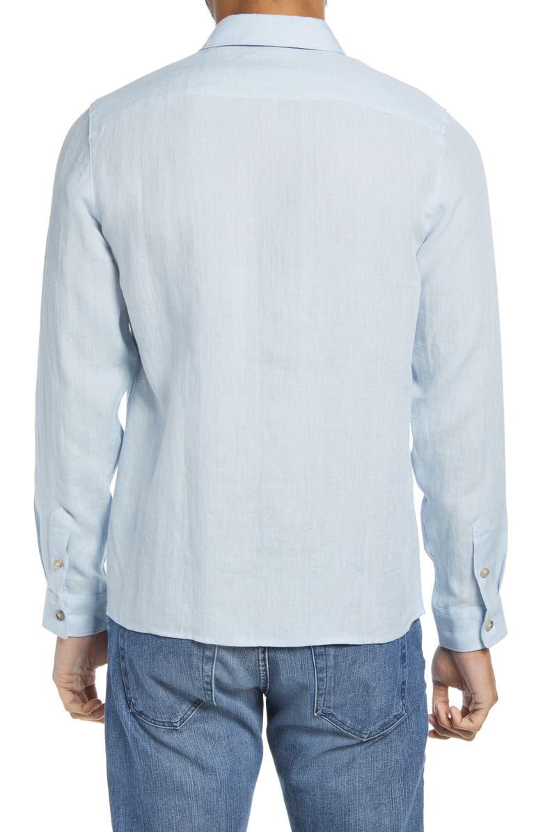 A.P.C. Vincent Slim Fit Linen Button-Up Shirt, Alternate, color, 