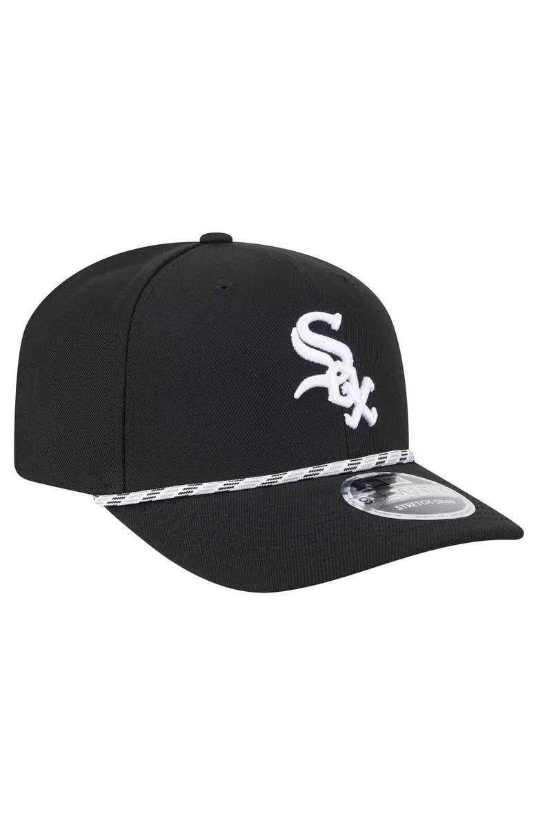 New Era Men's New Era Black Chicago White Sox Multi-Rope 9SEVENTY Stretch-Snap Hat, Alternate, color, Black