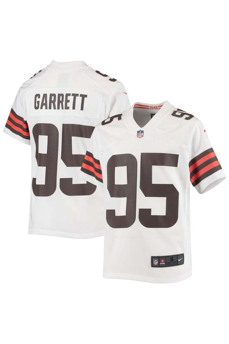 Youth Nike Myles Garrett White Cleveland Browns Game Jersey, Main, color, White