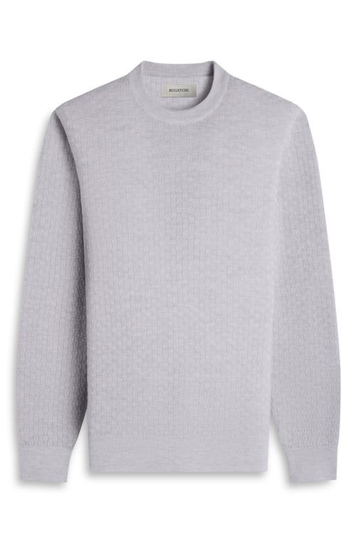 Bugatchi Basketweave Stitch Merino Wool Sweater In Gray