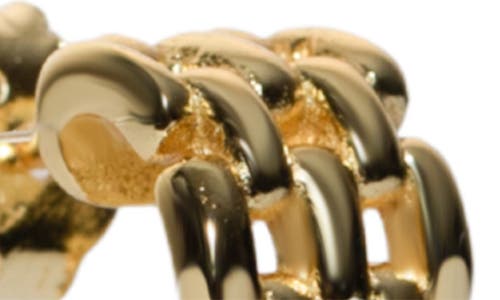 Argento Vivo Sterling Silver Panthera Wide Hoop Earrings In Gold