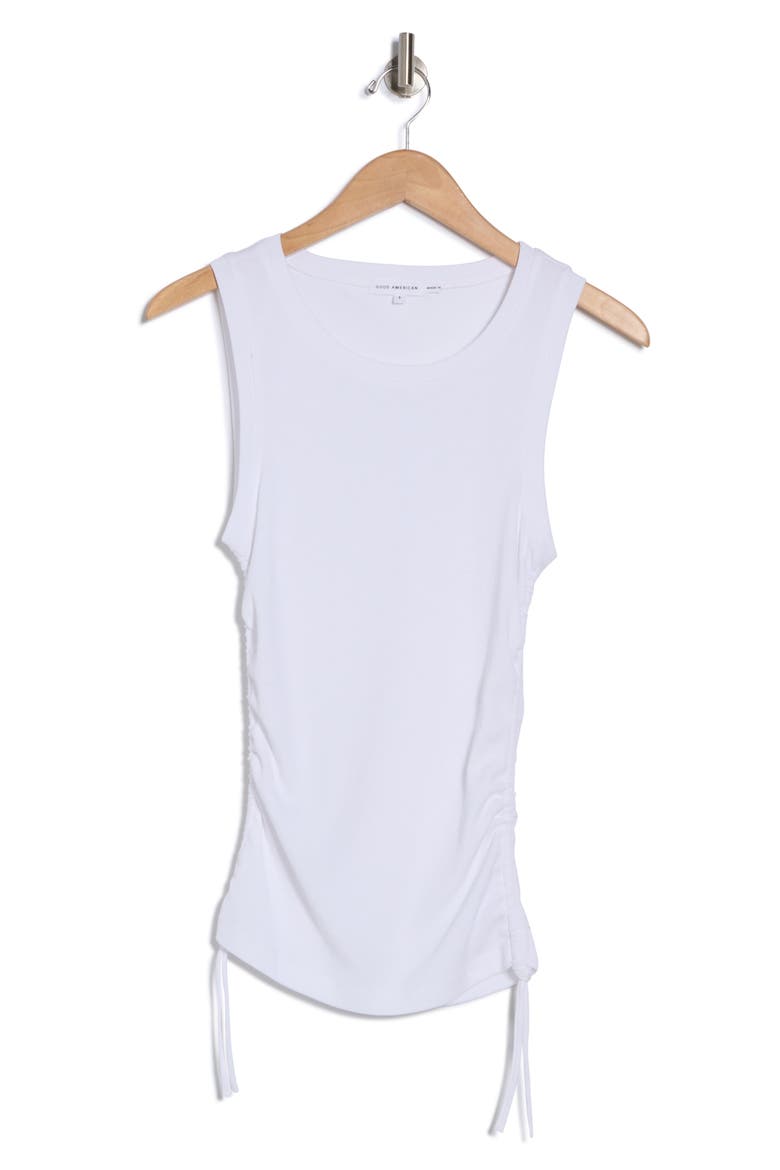 Ruched Tank, Alternate, color, WHITE001