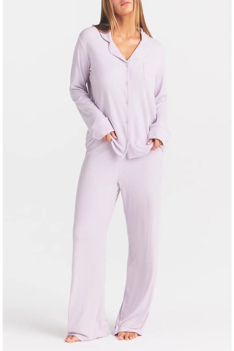 Soft Lounge Rib Sleep Set, Main, color, IRIS MICA