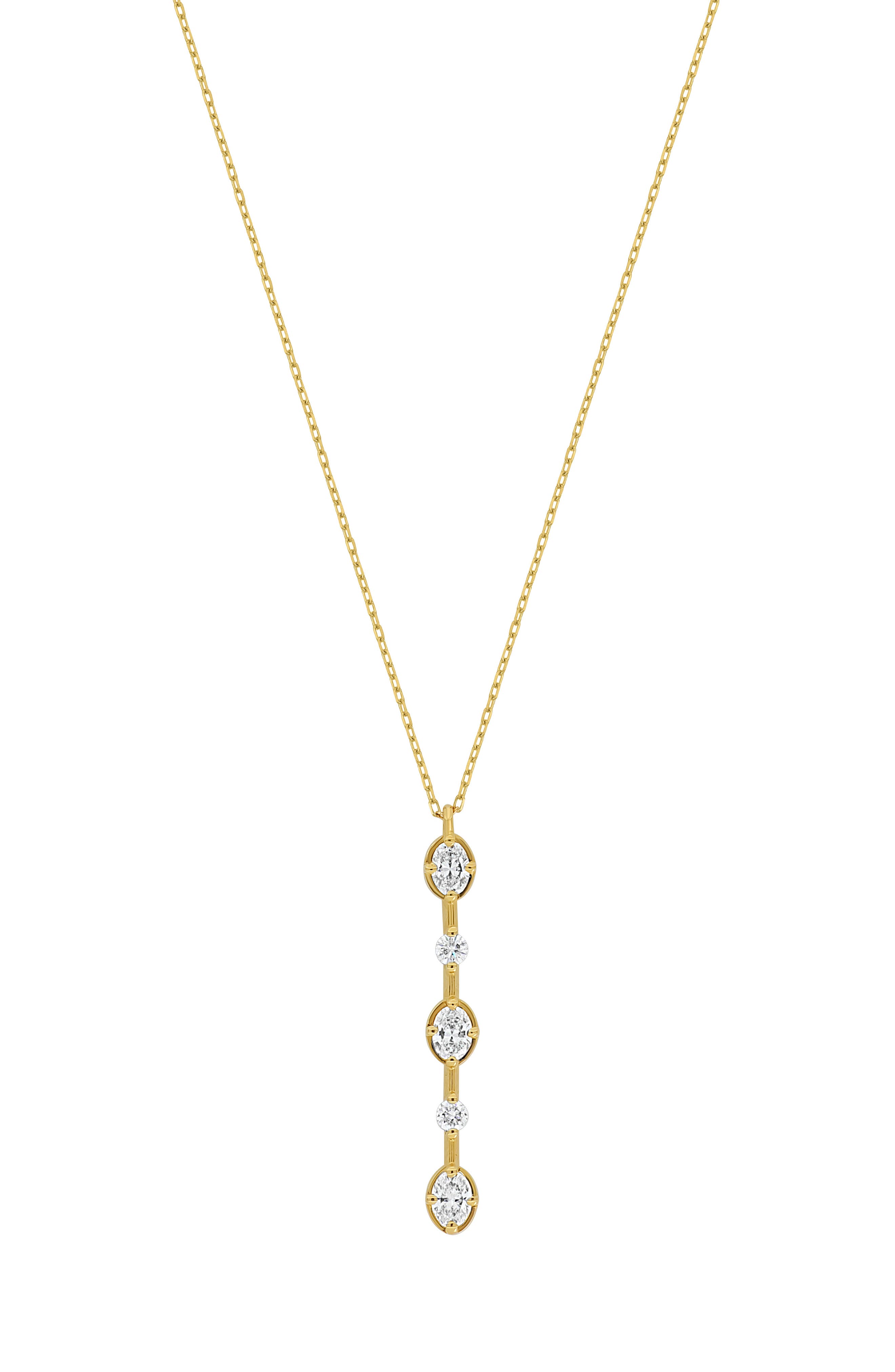 Bony Levy Aviva 18K Yellow Gold Diamond Vertical Bar Pendant Necklace - 0.30ct.