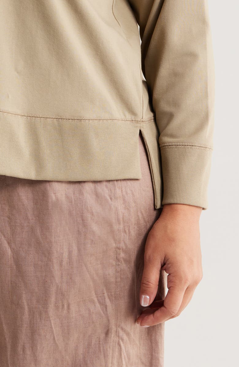 Eileen Fisher Crewneck Organic Cotton Long Sleeve Shirt, Alternate, color,