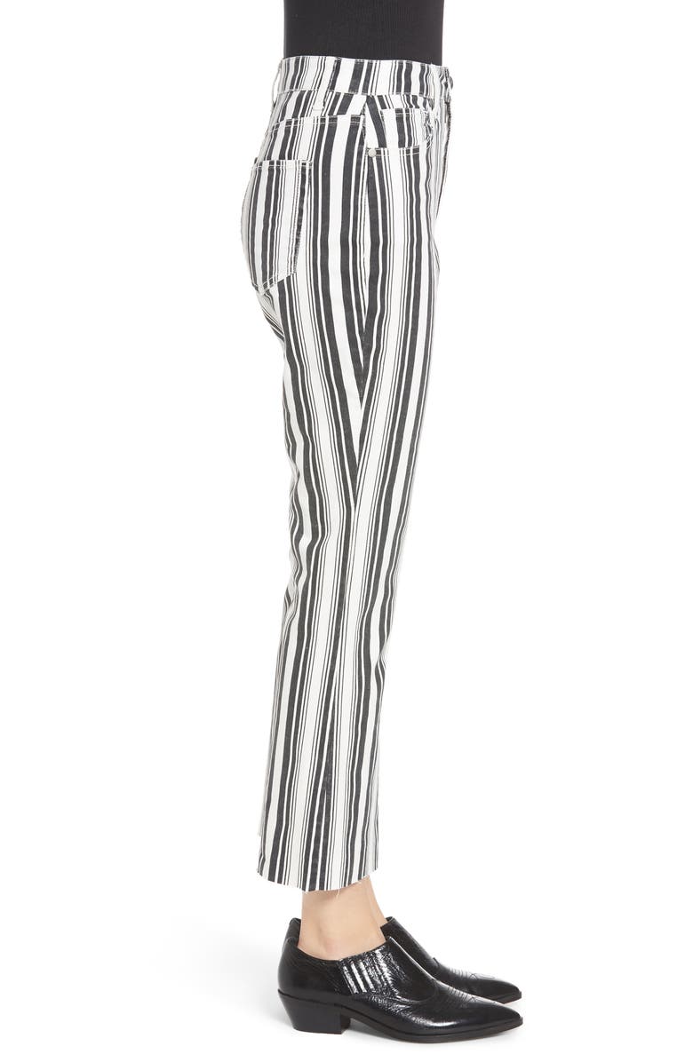 Tinsel Stripe Crop Flare Jeans, Alternate, color,