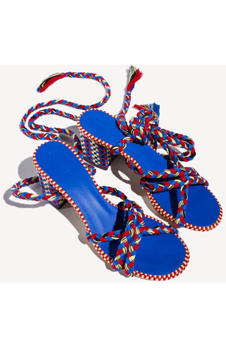 Amambaih Isabela Strappy Cotton Sandals, Alternate, color, Miro