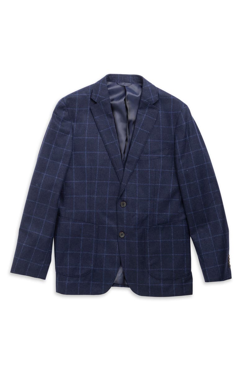 Rodd & Gunn Mansfield Windowpane Check Navy Felted Wool Blend Sport Coat, Alternate, color, 